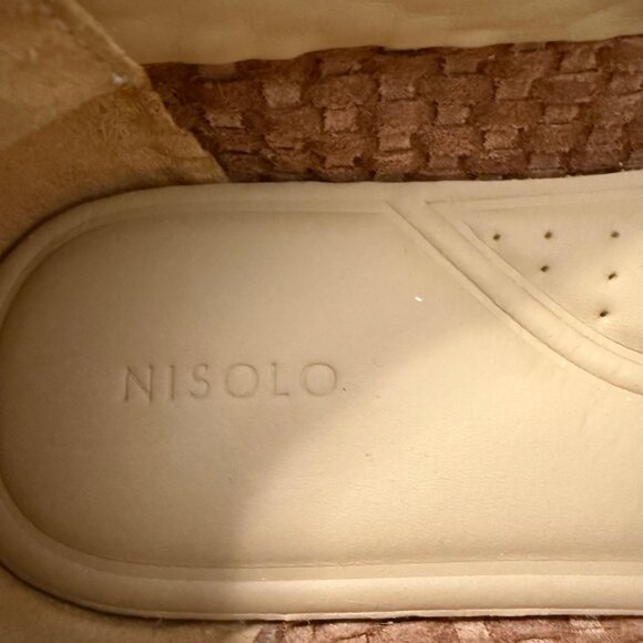 Nisolo Brown Mens 10.5 Alejandro Leather Woven Slip On Casual Flats Loafer Shoes - Picture 8 of 9